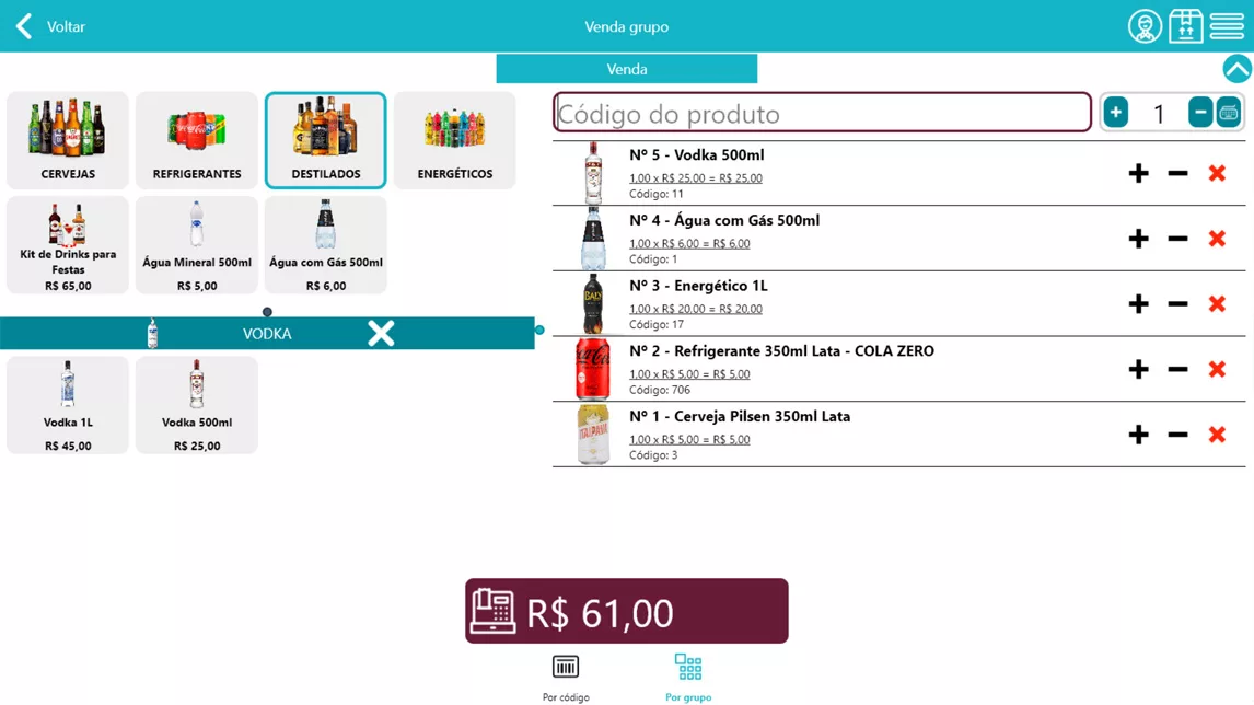 Funcionalidade de Sistema PDV para distribuidora