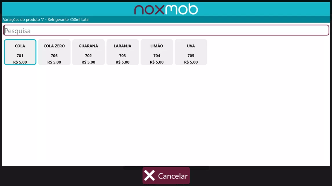 Funcionalidade de grade de variação para distribuidora