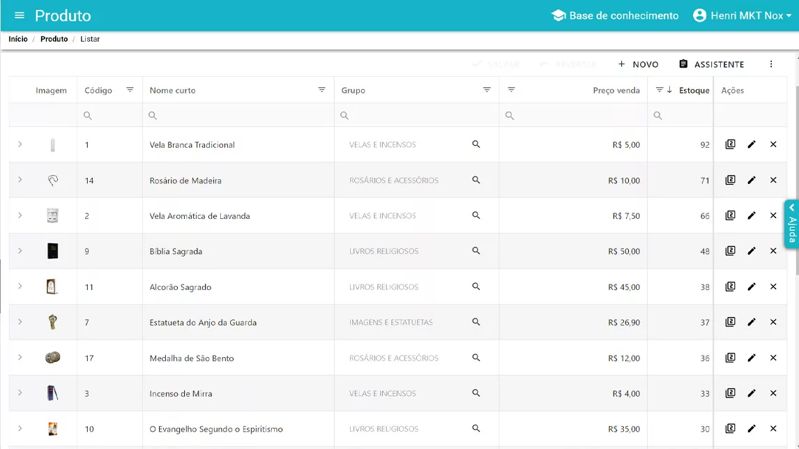 Funcionalidade de Controle de estoque para distribuidora