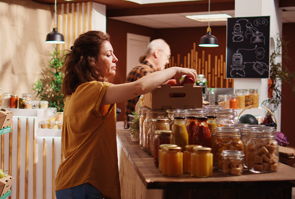 Estoque de um restaurante controlado pelo NoxMob Gourmet, com entradas, saídas e inventário
