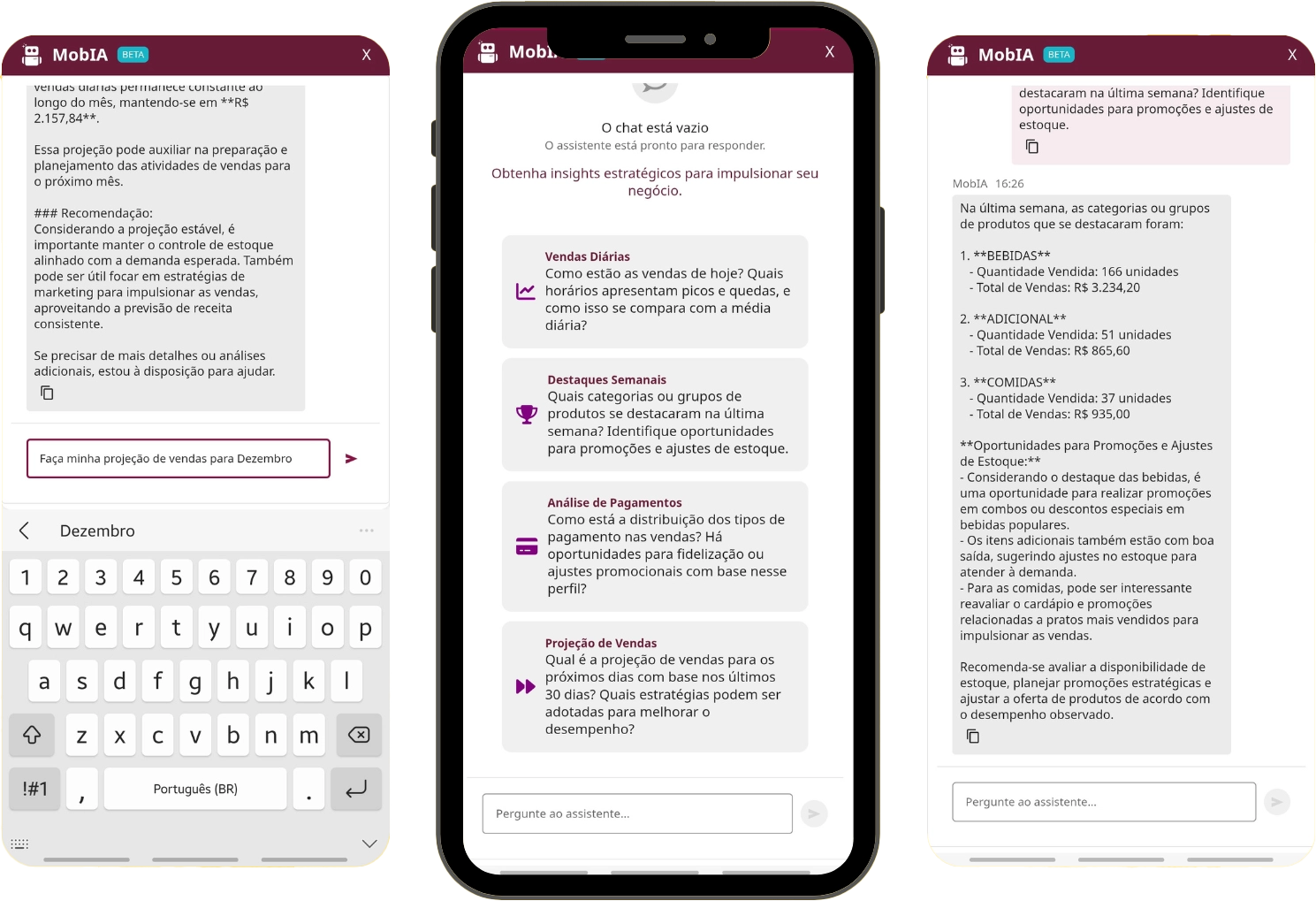Tela do NoxMob Gestão com a MobIA, assistente de inteligência artificial do sistema