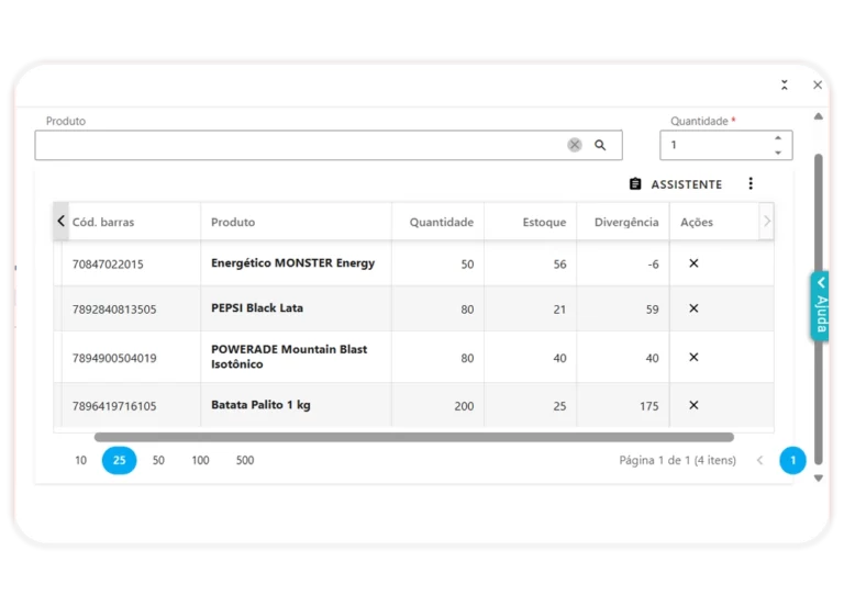 Controle de estoque para varejo no sistema NoxMob