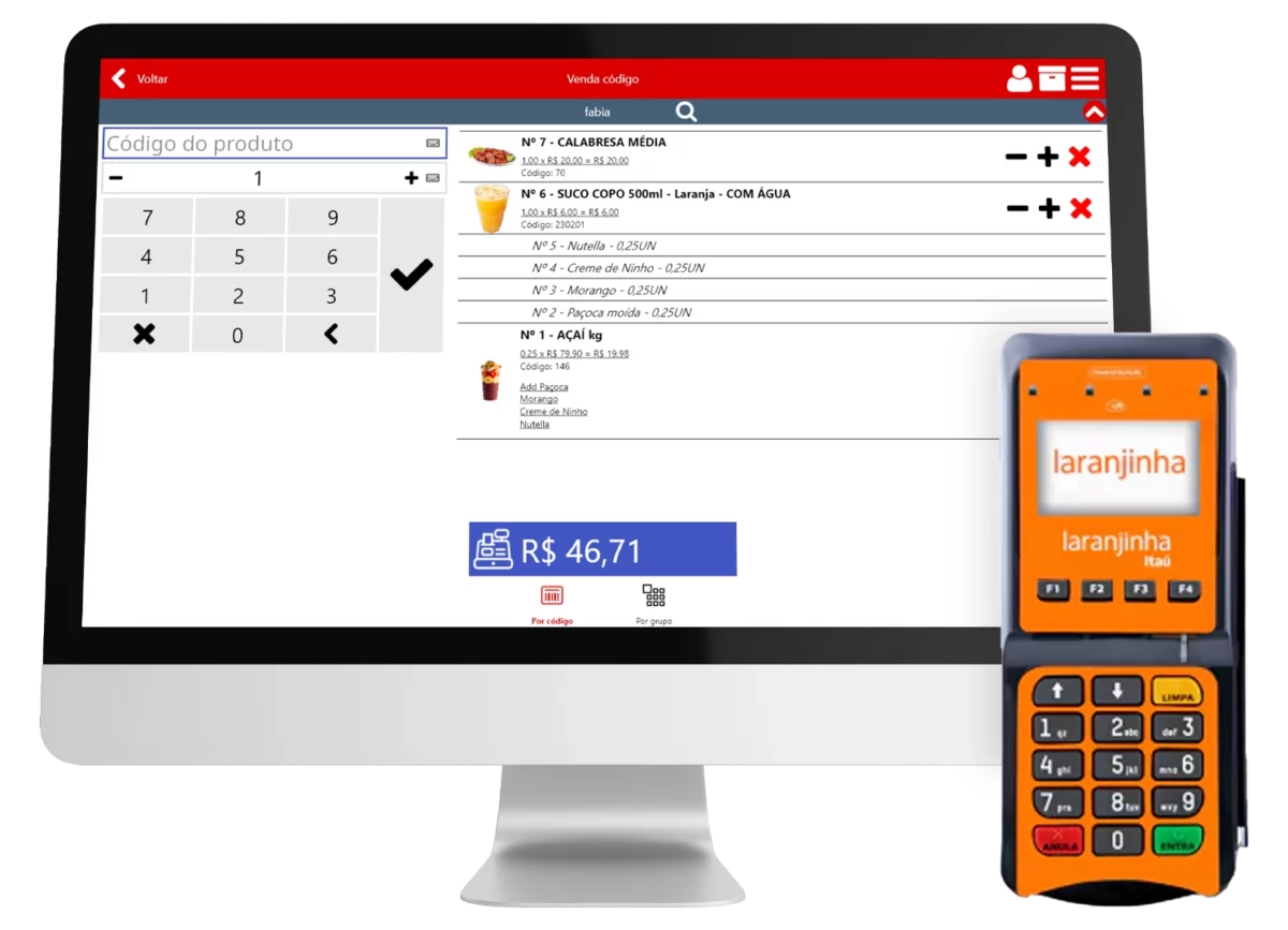 PDV NoxMob em computador Windows com venda e pagamento por TEF