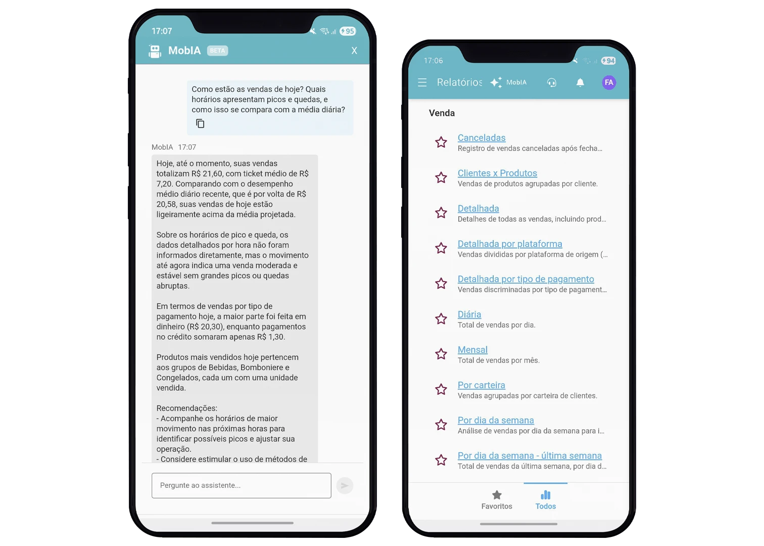 Aplicativo de gestão para loja NoxMob Gestão no celular