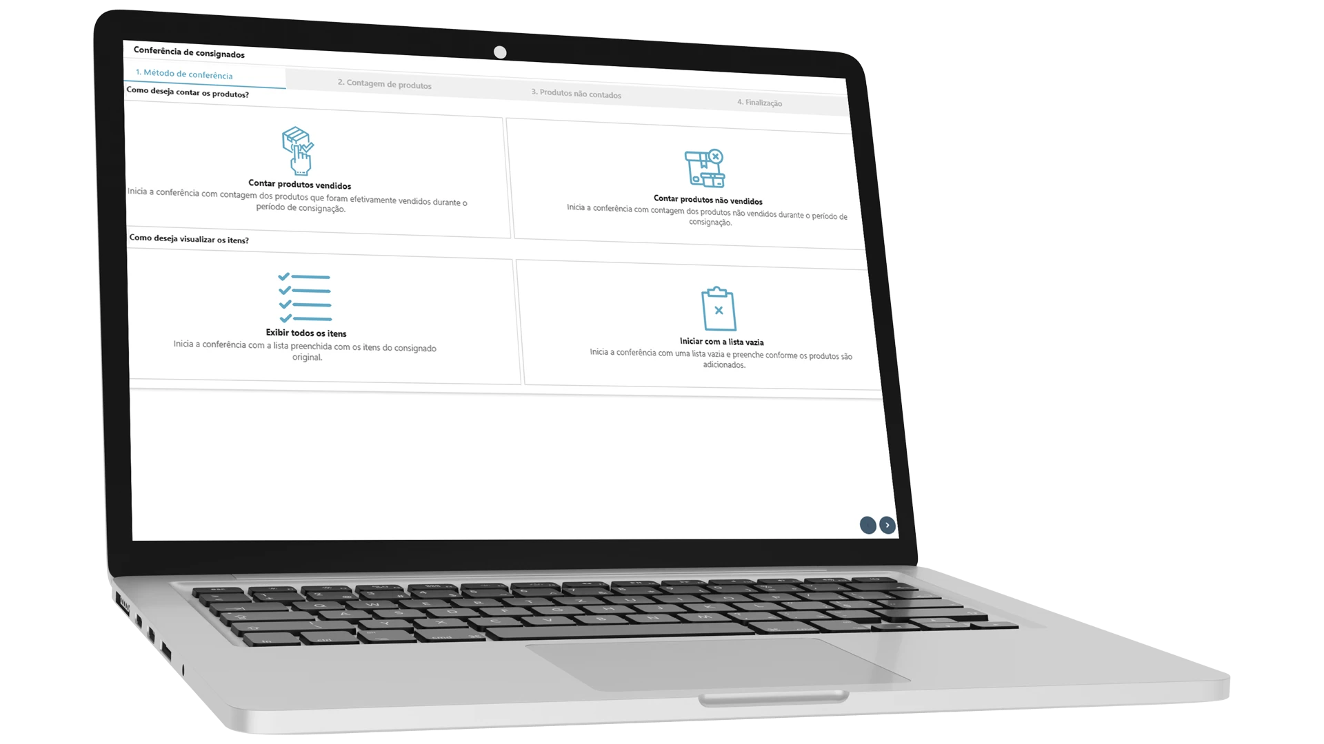 Tela de conferência de consignado do NoxMob Varejo